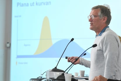 El epidemiólogo sueco Anders Tegnell, durante una rueda de prensa el 9 de junio.