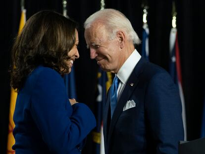El presidente electo de Estados Unidos, Joe Biden, junto a la vicepresidenta electa, Kamala Harris, en una fotografía del pasado agosto.