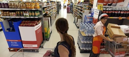 Aspecto de un supermercado Consum de Valencia.