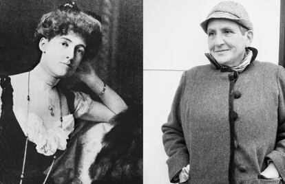 A la izquierda, Edith Wharton, en el siglo XIX, y Gertrude Stein, en París.