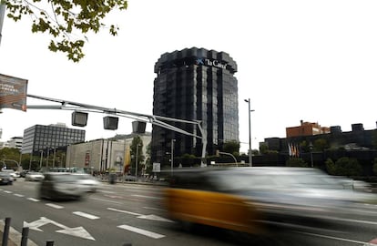 Edificio barcelon&eacute;s de Caixabank, que desplaz&oacute; su sede social a Palma de Mallorca.