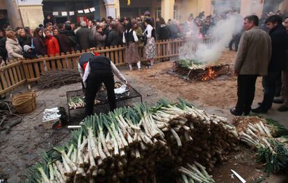 Calçots a Valls.