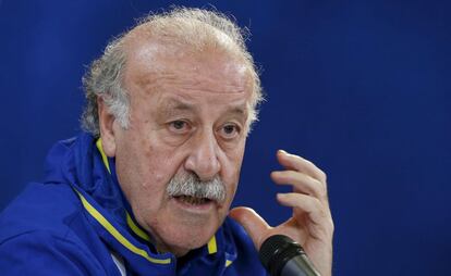 Del Bosque en rueda de prensa.