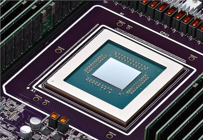 Photo provided by Google showing Axion, its first Arm-based central processing unit (CPU).