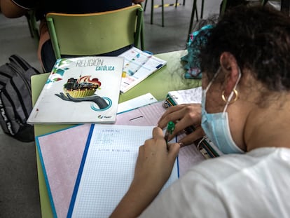 Clase de Religión en un instituto público.