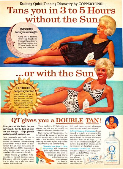 Coppertone, la primera marca en lanzar un autobronceador: Quick Tan.