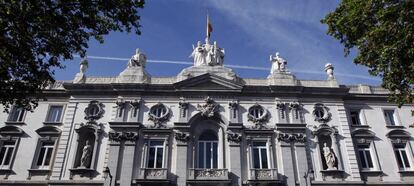 Fachada del Tribunal Supremo, en Madrid. 