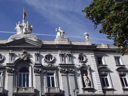 Fachada del Tribunal Supremo, en Madrid. 