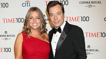 Jimmy Fallon y Nancy Juvonen, en una fiesta en Nueva York en abril de 2013.