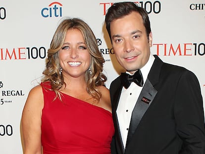 Jimmy Fallon y Nancy Juvonen, en una fiesta en Nueva York en abril de 2013.