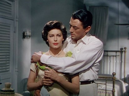 Ava Gardner y Gregory Peck en 'Las nieves del Kilimanjaro', de 1952, dirigida por Henry King.