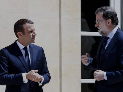 El president francès, Emmanuel Macron, ha rebut al cap del Govern espanyol, Mariano Rajoy, aquest divendres.