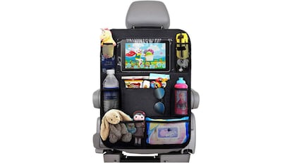 Vista del organizador para el asiento del coche con descuento en Amazon.
