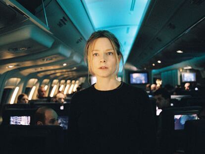 Fotograma de la última película de Jodie Foster, <i>Flightplan.</i>