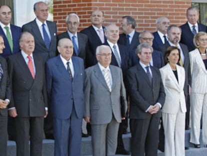 Zapatero con empresarios de la Fundación Carolina