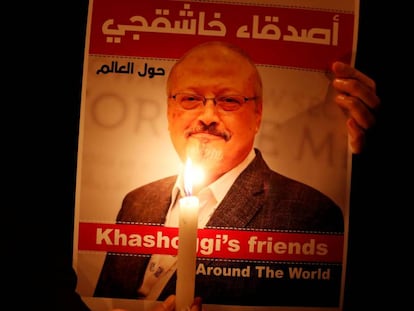 Manifestación en recuerdo de Jamal Khashoggi, el 25 de octubre de 2018.