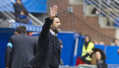 Quique Sánchez Flores, en el partido ante el Alavés.