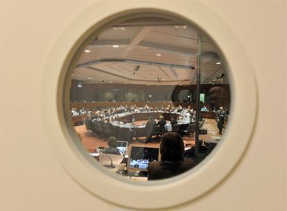 Vista general de la reunión del Ecofin, hoy en Bruselas.