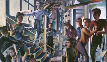 Escena a la salida de un concierto de rock, (1979), de Pérez Villalta