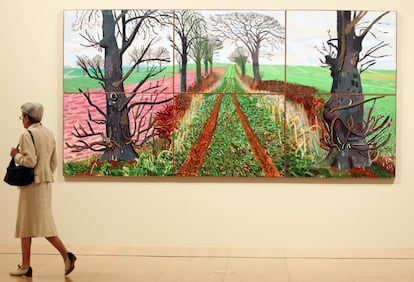 Otra de las obras del británico David Hockney inspirada en las interminables estaciones: 'Tunel más próximo, invierno'