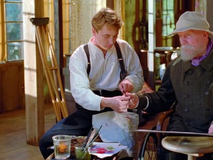 Vincent Rottiers y Michel Bouquet, los dos Renoir, en la película.