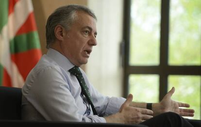 Urkullu, durante la entrevista.