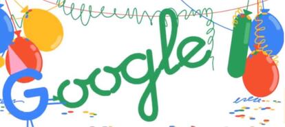El 'Doodle' de Google por su 18º cumpleaños.
