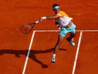 Nadal, durante el partido frente a Ferrer.