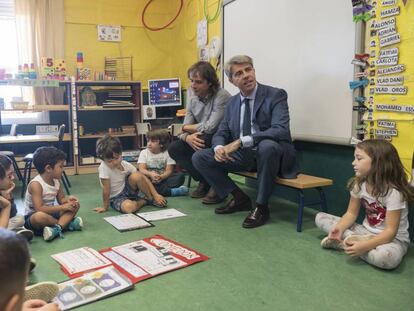 El presidente de la Comunidad, Ángel Garrido, durante el inicio del curso escolar. 