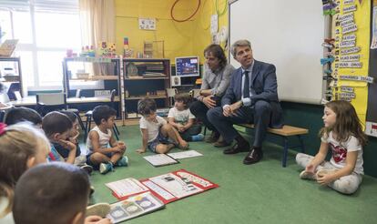 El presidente de la Comunidad, Ángel Garrido, durante el inicio del curso escolar. 