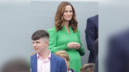 Pippa Middleton, en su última aparición pública antes de dar a luz, en el concierto celebrado a las afueras del Palacio de Buckingham, durante el Jubileo de Isabel II, el 4 de junio de 2022.