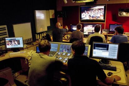 Sala de la Philharmonie berlinesa donde se capta la imagen y sonido de los conciertos para procesarla y emitirla por internet.