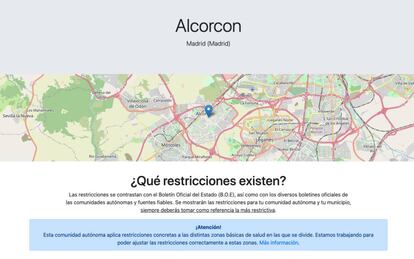 Buscar restricciones por código postal.