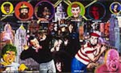 'The Heart of Detroit by Moonlight' (2000), acrílico sobre lienzo de Destroy All Monsters Collective.