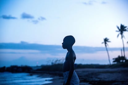 El título evoca a una expresión que sostiene que los negros lucen de color azul bajo la luz de luna.