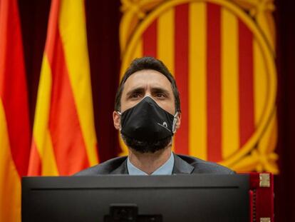 El presidente del Parlamento catalán, Roger Torrent, el 30 de septiembre.