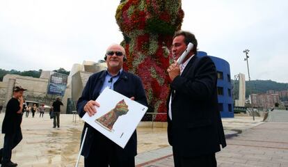 Presentación de la audioguía esta mañana en Bilbao