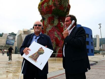 Presentación de la audioguía esta mañana en Bilbao