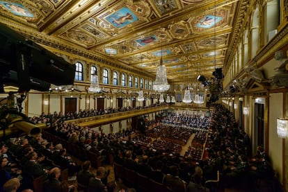 Sala Dorada del Musikverein donde se lleva a cabo el concierto cada año.