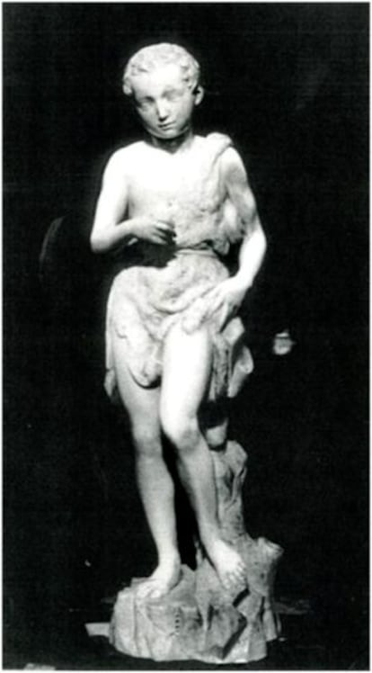 Young St John, attributed to Michelangelo, before 1938.