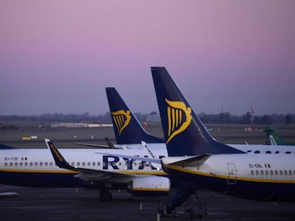 Aviones de Ryanair.