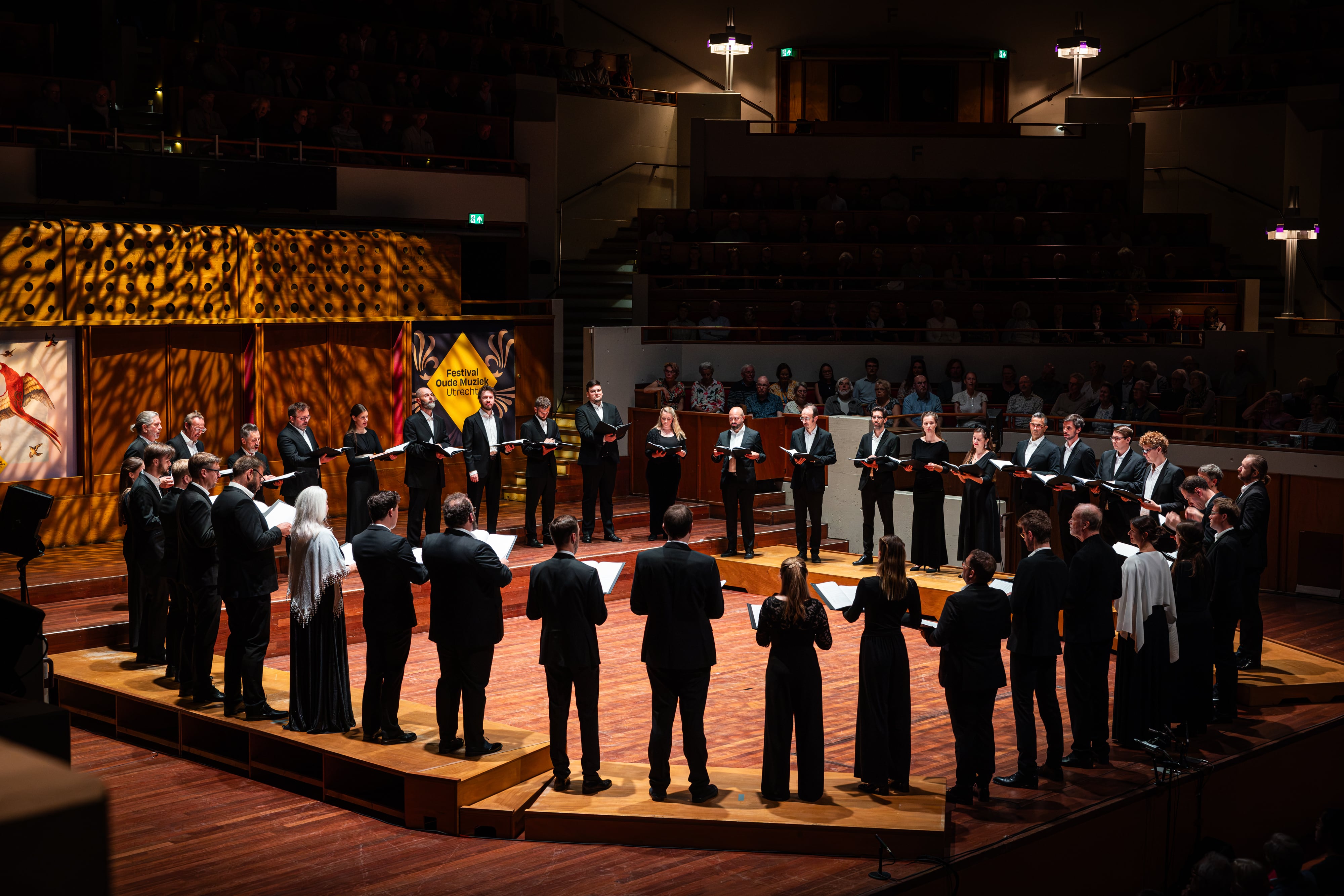 El grupo Vox Luminis durante su primera interpretación de ‘Spem in alium’ de Thomas Tallis el domingo por la tarde.