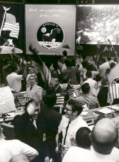 El éxito de la misión fue recibido con alegría desmedida en el Centrol de Control de Misiones en Houston, Texas (Foto: NASA).