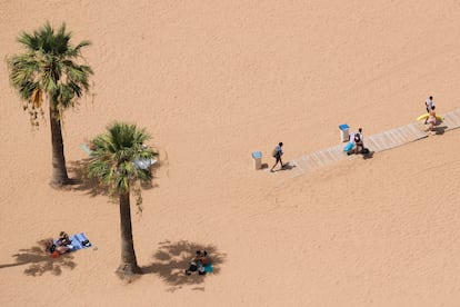Playa de Las Teresitas en Santa Cruz de Tenerife, este viernes.