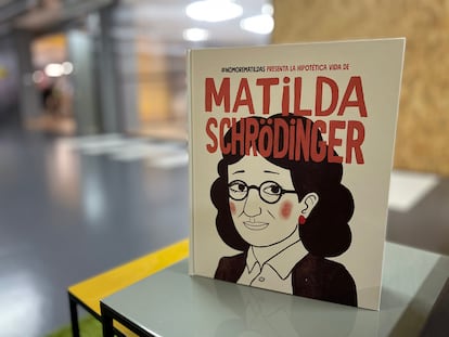 Un ejemplar del cuento dedicado a Matilda Schrödinger, dentro de la iniciativa #NoMoreMatildas de AMIT.