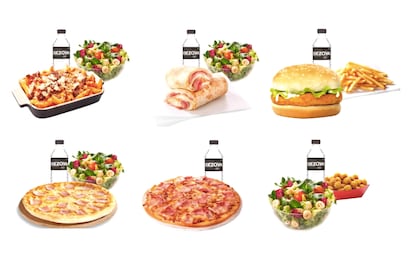 Los menús que Telepizza reparte en sus restaurantes de la Comunidad de Madrid a los niños del programa de beca escolar cuyas familias reciben la Renta Mínima de Inserción.
