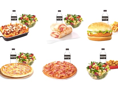 Los menús que Telepizza reparte a los niños cuyas familias reciben la Renta Mínima de Inserción.