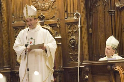 El obispo de San Sebastián, José Ignacio Munilla, pronuncia una homilia.