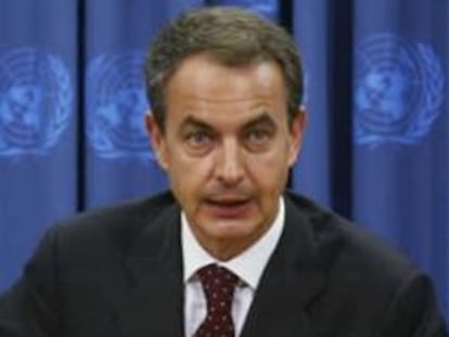 El presidente del Gobierno, José Luis Rodríguez Zapatero, durante su intervención en el G-20