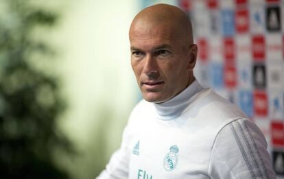 Zinedine Zidane, durante la conferencia de prensa.